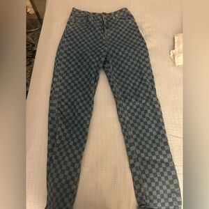 Cello checkered straight jeans size 3 (equate to 25/26)